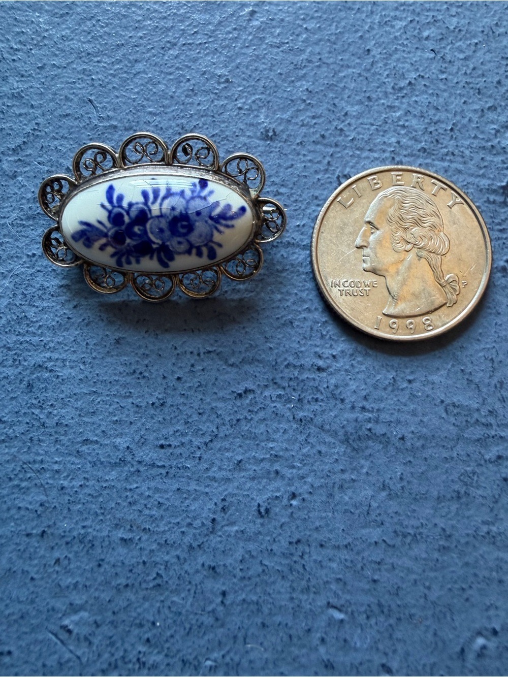 Vintage Delft Silver Brooch - Picture 4 of 5
